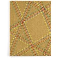 Artery8 Abstract Geometric Plaid Pattern Canvas Wall Art Print Korin in Beige | Size: W24 x H32