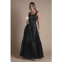 Coast Women's Twill Strapless Full Skirted Bridesmaid Dress in Black | Size: 12