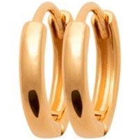 Harfi Women's 18ct Gold Vermeil Small Rounded Plain Huggies