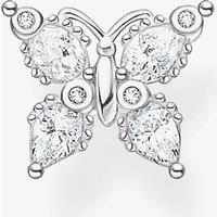 THOMAS SABO Women's Sterling Silver Cubic Zirconia Butterfly Single Stud Earring H2195-051-14