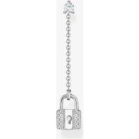 THOMAS SABO Women's Silver & Cubic Zirconia Padlock Dropper Single Stud Earring H2213-051-14