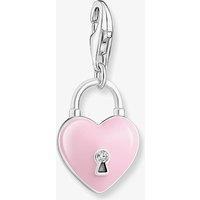 THOMAS SABO Women's Pink Enamel Be Mine Heart Padlock Charm 2071-691-9