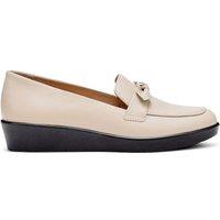 Hotter Women's 'Amber' Wedge Loafers in Light Sand | Size: 7.5