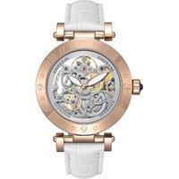 Empress Women's Theodora Automatic Leather-Band Watch in White