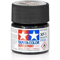 Tamiya Mini XF 1 Flat Black Acrylic Paint 10ml