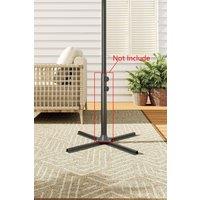 Living and Home 2KG Lightweight Metal Umbrella Base - 48mm Black Cross Stand for Parasolspole is not included