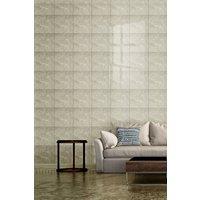 Living and Home 10pcs Ivory Self-Adhesive Marble PVC Wallpapers, 40x40cm | Size: 40x40 cm