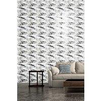 Living and Home 10pcs Self-Adhesive Black White Marble PVC Wallpapers, 40x40cm | Size: 40x40 cm