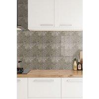 Living and Home 10pcs Grey Self-Adhesive Marble PVC Wallpapers, 40x40cm | Size: 40x40 cm