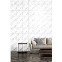 Living and Home 10pcs Self-Adhesive Volakas White Marble PVC Wallpapers, 40x40cm | Size: 40x40 cm