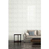 Living and Home 10pcs Off-white Self-Adhesive Marble PVC Wallpapers, 40x40cm | Size: 40x40 cm