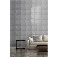 Living and Home 10pcs Self-Adhesive Earl Grey Marble PVC Wallpapers, 40x40cm in Dark Grey | Size: 40x40 cm