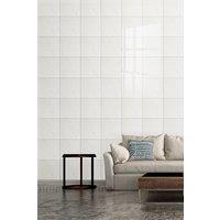 Living and Home 10pcs White Self-Adhesive Marble PVC Wallpapers, 40x40cm | Size: 40x40 cm