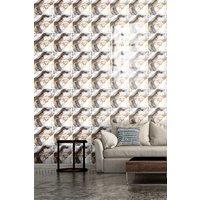 Living and Home 10pcs Self-Adhesive Gilt Grey Marble PVC Wallpapers, 40x40cm | Size: 40x40 cm
