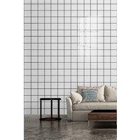 Living and Home 10pcs Peel and Stick PVC Lattice Wall Tile Sticker, 40x40cm in White | Size: 40x40 cm