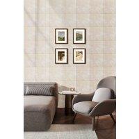 Living and Home 10pcs Light Yellow Marble Peel and Stick PVC Wall Tile Sticker, 40x40cm | Size: 40x40 cm