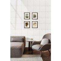 Living and Home 10pcs Peel and Stick White Marble PVC Wall Sticker, 40X40cm | Size: 40X40 cm