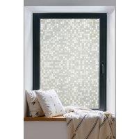 Living and Home 200x61cm Self-Adhesive 3D Embossed Big Mosaic Window Film - Frosted Privacy PVC Sticker for Glass Doors & Bathroom | Size: 200x61 cm