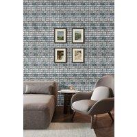 Living and Home 10Pcs Cement Grey Self-Adhesive 3D UV Coated Wall Tile Stickers