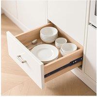 Living and Home 1 Pair of 16in 3-Fold Soft-Close Ball Bearing Drawer Slides in Black