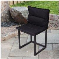 Living and Home Kermit Chair Cushion Outdoor Portable Chair Pad in Black | Size: Small