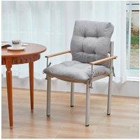 Garden Sanctuary 50x110cm Garden Cushion Rattan Chair Pad in Light Grey | Size: 50x110 cm