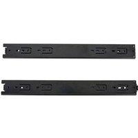 Living and Home 1 Pair of 12in 3-Fold Soft-Close Ball Bearing Drawer Slides in Black