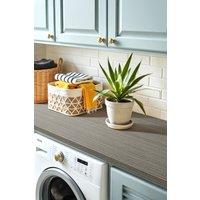 Living and Home 0.61x3m Self-Adhesive Waterproof Fire-Retardant PVC Fine Line Wood Print Wallpaper in Grey