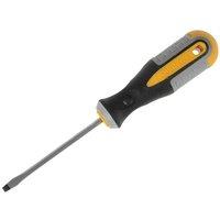 Roughneck Screwdriver Flared Tip 4.0 X 75Mm in Yellow
