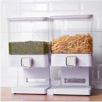 Living and Home 2 Square Cereal Dispenser Food Storage Container White