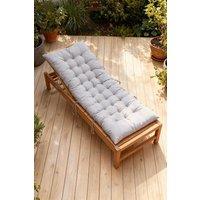 Living and Home 40x110cm Grey Garden Beach Cushion Sun Lounger Cushion with Straps for Recliners, Beach & Office Chairs | Size: 40x110 cm