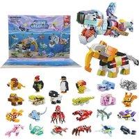 Living and Home Christmas Advent Calendar 24Pcs Children's Block Playset