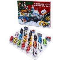 Living and Home 24 Grids Blind Box Truck Car Toys Christmas Gift in Red