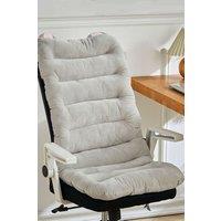 Living and Home 100 x 45cm Computer Chair Cushion with Non-Slip Straps in Grey | Size: 100 x 45 cm