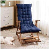 H&O Direct Indoor Outdoor Chair Cushion Thicken Bench Rocking Cushions in Dark Blue