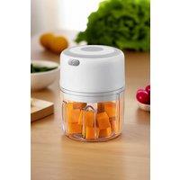 Living and Home 250ml Electric Wireless Kitchen Garlic Vegetable Chopper 30W Food Cutter Masher Crusher in White