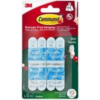 3M CLAW Command Outdoor Clear Mini Hooks 17006H-AW in White