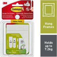 3M CLAW Command White Medium & Large Picture Hanging Strips Value Pack 17209