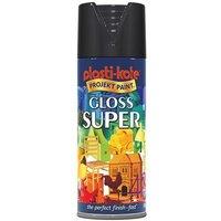 Plastikote Super Gloss Spray Black 400Ml