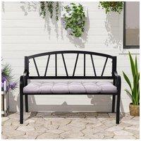 Garden Sanctuary 130cm W x 50cm D Grey Outdoor Waterproof Sunproof Bench Cushion | Size: 130 cm W x 50 cm D