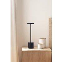 Living and Home Industrial-Style Rechargeable Dimmable Table Lamp Night Light in Black