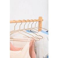 Living and Home 20Pcs Metal Non-slip Clothes Hangers Set Thickened Underwear Hangers with Groove, Casual Style in Rose Gold
