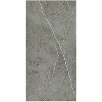 H&O Direct 10Pcs Grey Marbling PVC Wall Tile Rectangle Peel & Stick Waterproof Backsplash