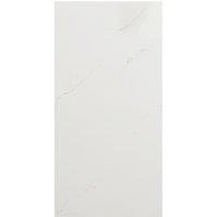 H&O Direct 10 Pcs White Marbling PVC Wall Tile Rectangle Peel & Stick Waterproof Backsplash