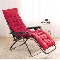 Living and Home Red Sun Lounger Cushion Garden Bench Cushion with Anti-Slip Cover, 160 cm W x 50cm D