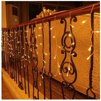 Living and Home 10M Solar-Powered LED Icicle String Lights with Remote Control in White