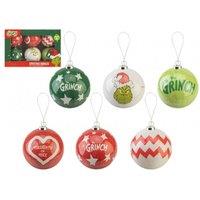 Garden Greatness Set Of 6 Hanging Grinch Glossy Baubles | Size: 1 Pack
