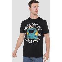 Sesame Street Cookie Monster World Tour T-Shirt, Black | Size: 3XL
