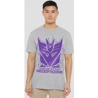 Hasbro Generations Decepticon Tech Icon Logo T, Athletic Heather in Light Grey | Size: Small