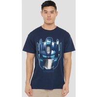 Hasbro Transformers Generations Optimus Large Face T-Shirt, Navy | Size: 5XL
